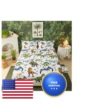 Qoomo Dinosaur 4 Piece Kids Sheet Twin Sizejurassic Dinosaur Bedding Sheet