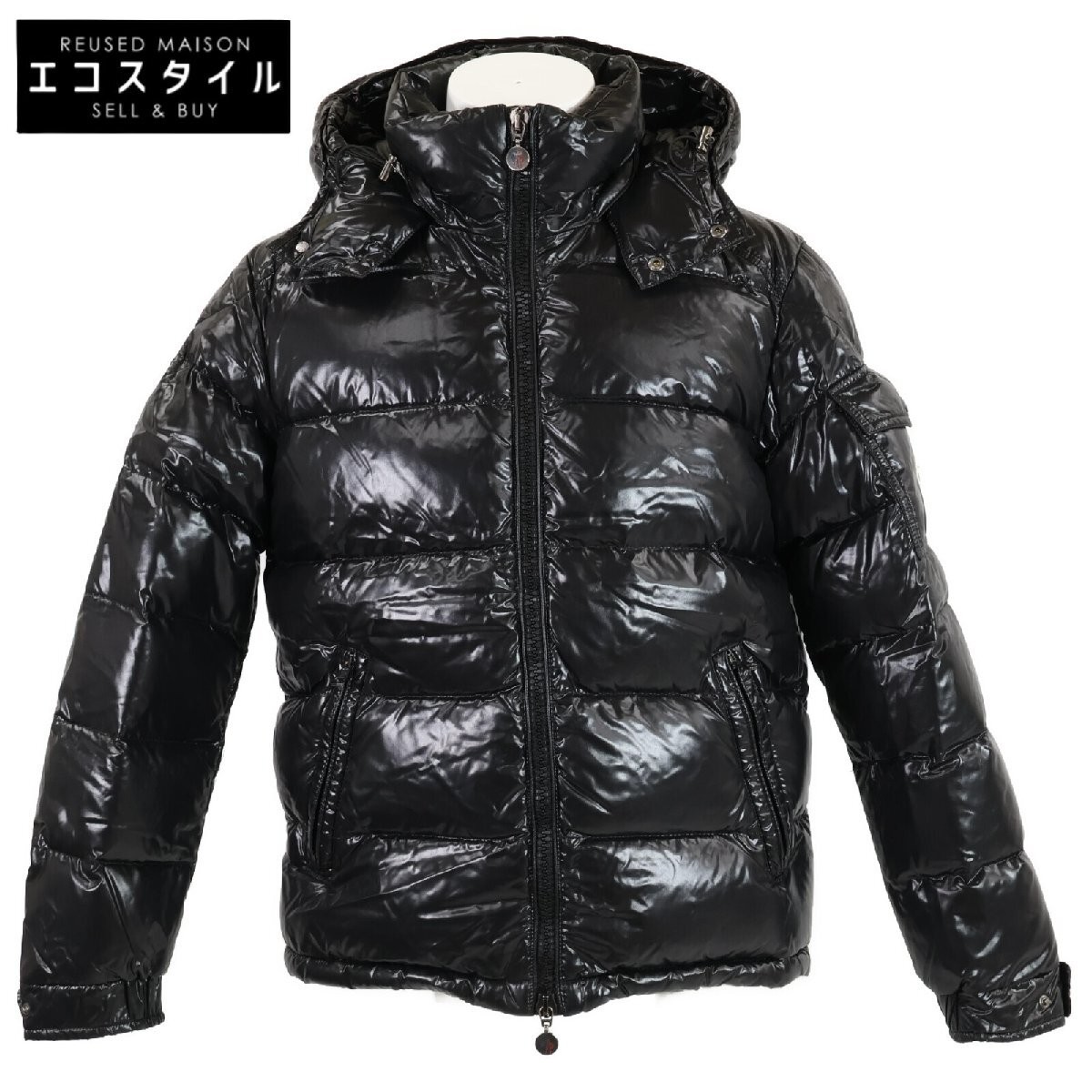 Moncler Maya Hooded Down Jacket in Black for Men