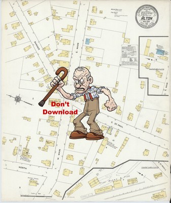 1911 Map Alton  New York Highly Detailed Street Map  16''X20'' Poster