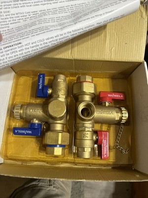 wai wela tiv tankless installation valves wtiv1 3/4  FNPT X SwT 1 Set Hot & Cold