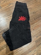 JNCO Tribal Crown Cargos 32x30 Black and Red