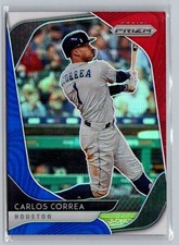 2020 Panini Prizm #237 Carlos Correa Red, White and Blue Prizm