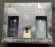 Midnight Jasmine Hand Soap, Hand Lotion, Votive Candle Gift Set (020427)