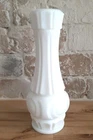 Vintage Wheaton White Thick Milk Glass Flower Vase 9.25 Inches Tall