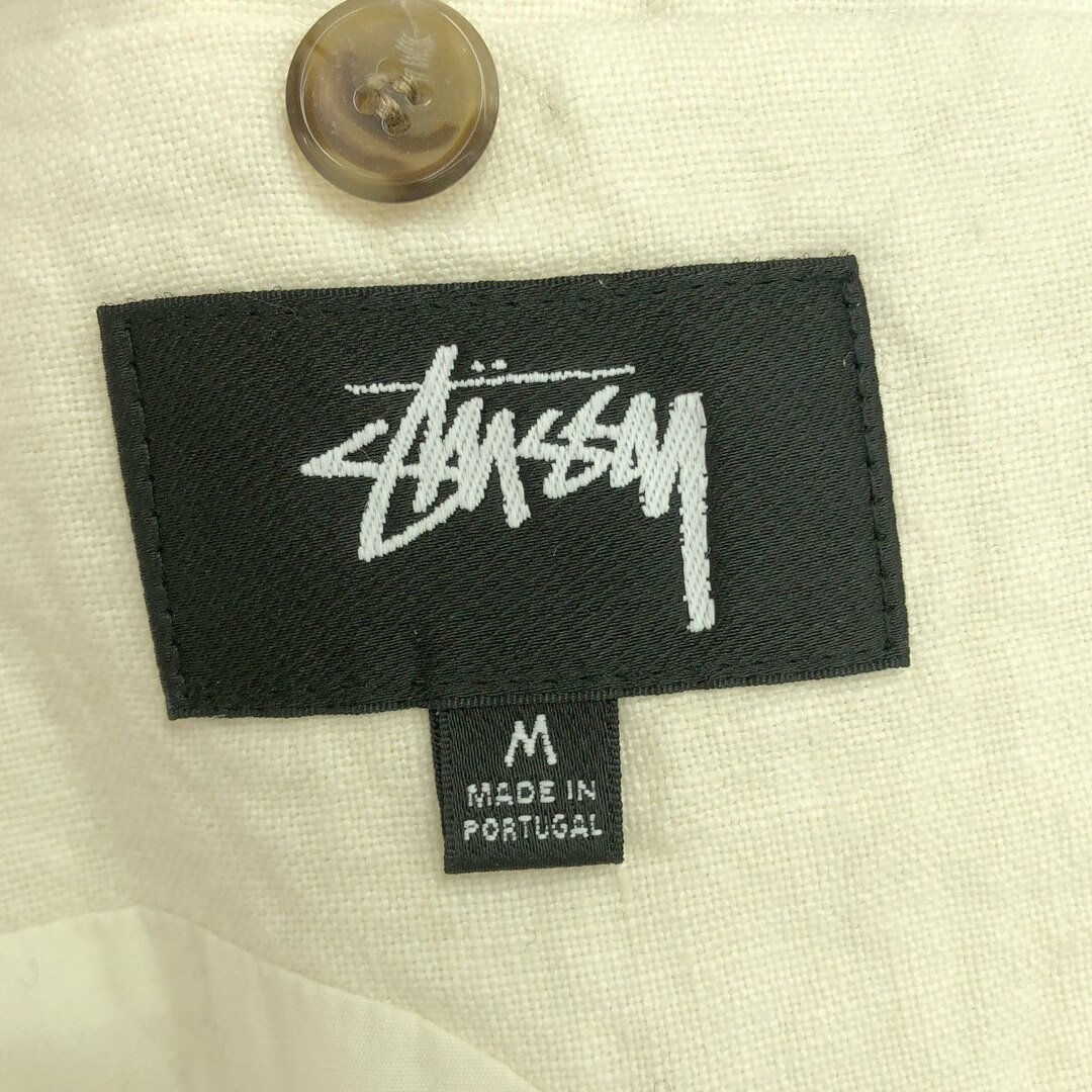 Stussy 25SS Blazer Textured Linen in Bone Jacket Cream-colored M