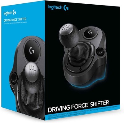 Logitech G Driving Force Schalthebel, 6 Gänge mit H-Schema, Schaltknauf aus Echt