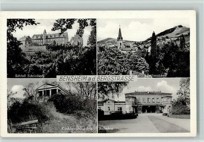 13006766 - 6140 Bensheim Schloss Schoenberg Kirchberghaeuschen Bahnhof