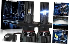  Bulbs, 9003 Fog Lights, [2025 Upgrade] 600% Brighter 6500K White, Fan H4