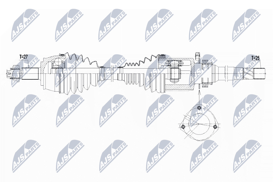 N.T.Y. NPW-CH-040.NTY Drive Shaft for JEEP