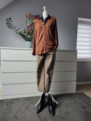 El cortes ingles Cardigan Feinstrick Wollanteil rostbraun M L
