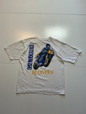 VTG 80s 90s Gauloises Blondes Yamaha Bike Racing Single Stitch Graphic T-Shirt