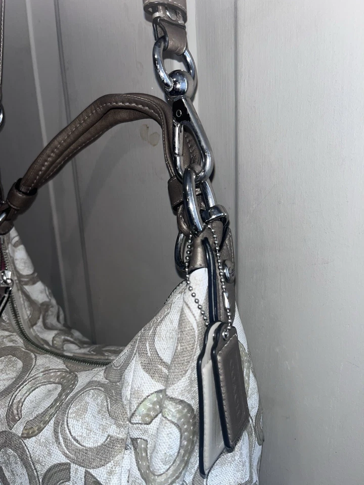 Coach Kristin Sequined Beige OPT , With COA BAG TAG AND STRAPS - Image 4 of 4