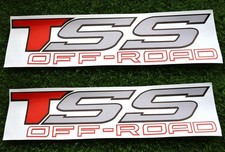 2pcs Tss Off Road 4x4 Stickers Decal Emblem Vinyl For Tss Gray Red
