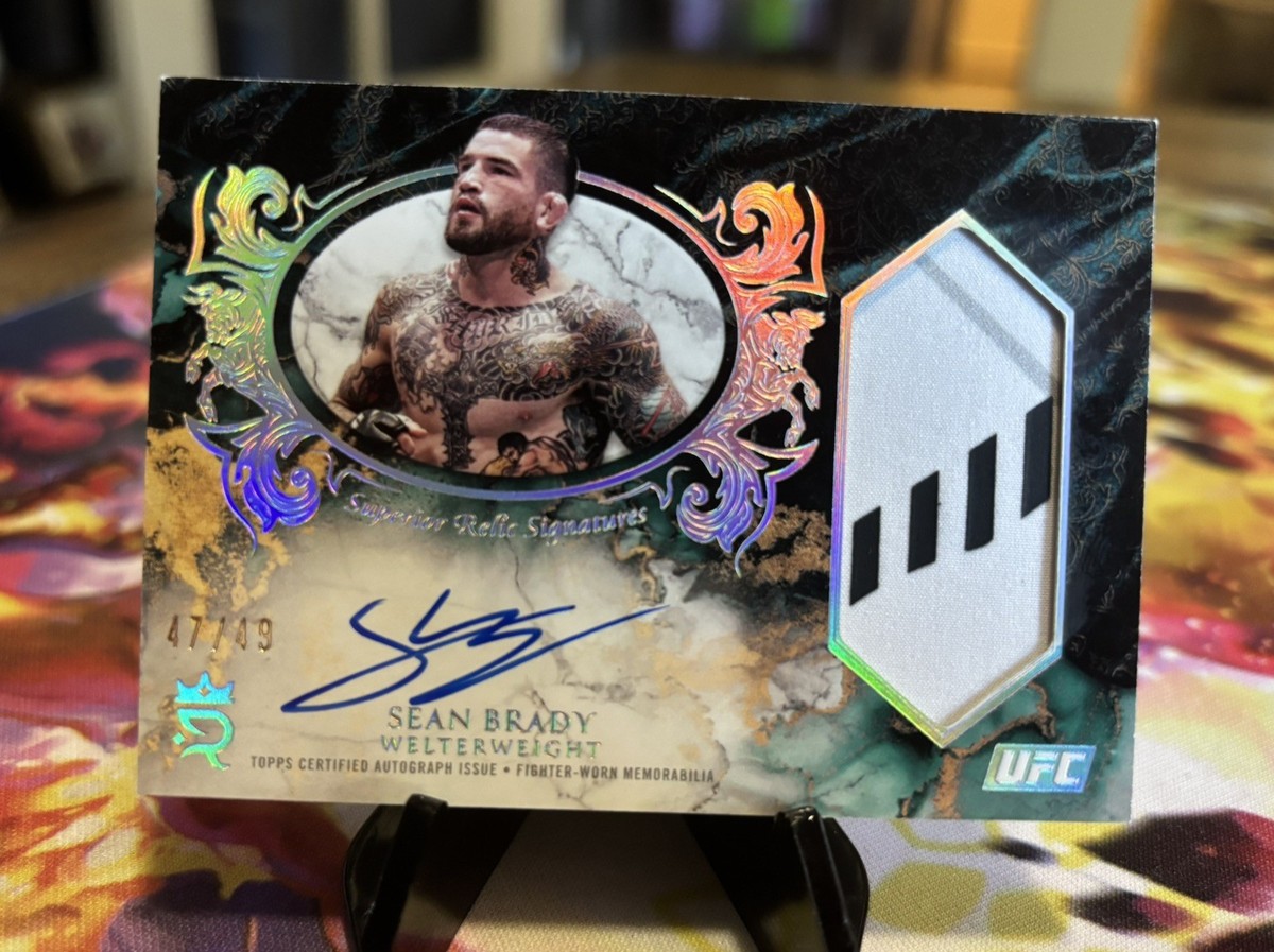 ufc sean brady 激レアカード 2025 Topps Royalty UFC Sean Brady Fighter Worn Relic Auto /49 SP