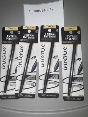 Lot Of 4 L'Oreal Paris Extra Intense Liquid Eyeliner Pencil, # 798 Black
