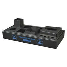 MENDA 35873 Desktop Organizer,Black,2 3/8" H 9CGZ1