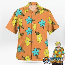 Vinsmoke Sanji Egghead Arc Pattern Button Up Hawaiian Shirt One Piece