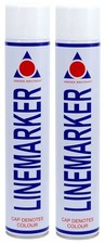 2 x Linemarker 750ml White Line Marking Car Park Road Floor Spray Paint