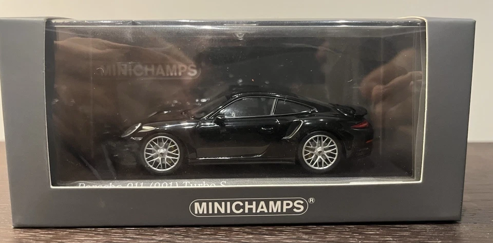 Porsche 911 Turbo S 1 43 991 Minichamps Black Schwarz! 1 Of 100! - Immagine 4 di 4