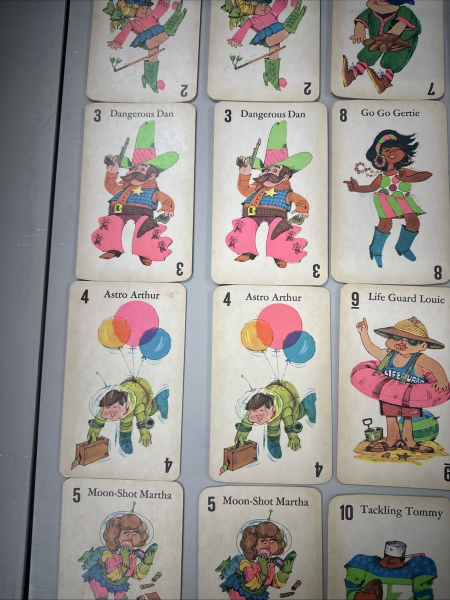 Vintage 1968 Old Maid Jumbo Card Game Milton Bradley 4875, Missing
