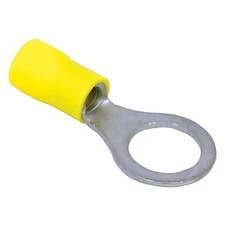 Tectran 42239 Ring Terminal   12 10 Wire Gauge, Yellow, 1/4 In. Stud Size,