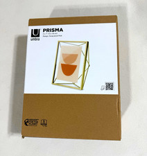 Umbra Prisma 5x7 Gold Matte Metal Geometric Freestanding Photo Frame Portrait