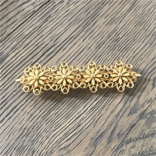 Vintage Gold Tone Floral Filigree Hair Barrette
