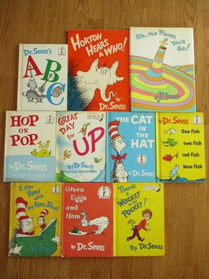 10 Dr Seuss Beginner Books Cat n Hat Green Eggs Ham Fish Oh The Places Youll Go