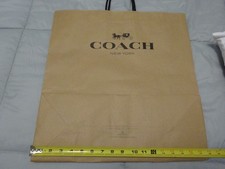 COACH PAPER-BROWN SHOPPING BAG BRAND NEW  18 1/2" high, 18" wide, 7" deep.