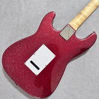 New Red Sparkle ST  Electric Guitar SSS Pickups Solid Body White Pearl Pickguard — photo 3