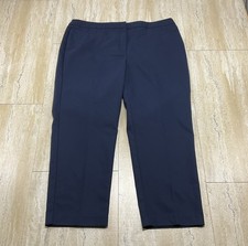 Chicos Fabulously Slimming Womens Size 3 Ankle Navy Blue Dress Pants