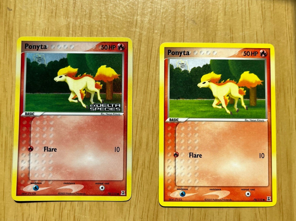 Pokémon TCG PONYTA 78/113 Reverse HoloFoil & Regular. EX Delta Species 2005 NM/M
