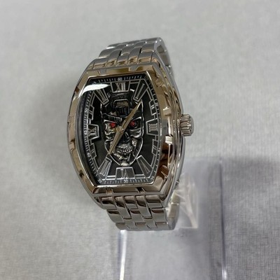TERMINATOR GENESIS Square Skeleton Watch Automatic Analog Tested Working Rare