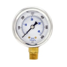PIC GAUGES 201L-204K Pressure Gauge,1/4 in. NPT,2 in. 20TU94