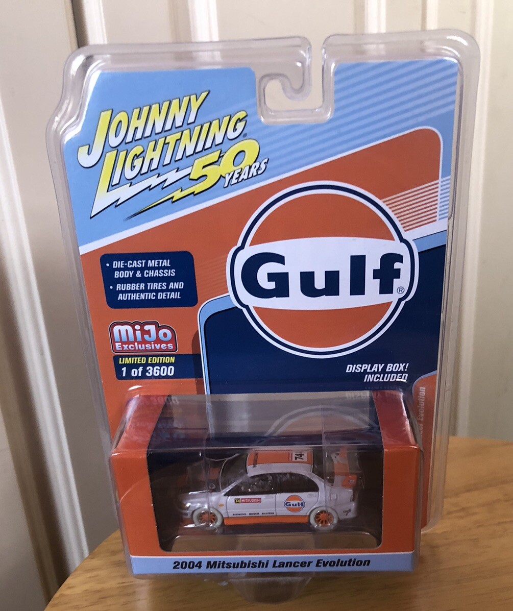 Johnny Lightning White Lightning Gulf Chase 2004 Mitsubishi Lancer