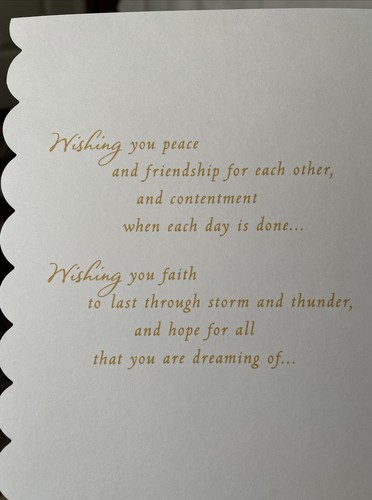 NEW Hallmark Marriage Wedding Greeting Card and Envelope - Bild 5 von 6