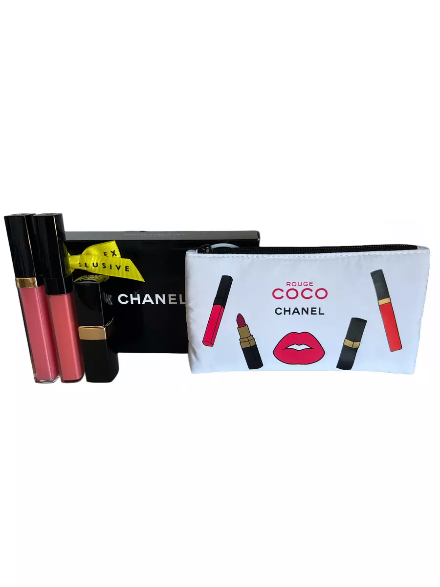 Chanel Pink Lip Gloss Lipstick Trio 414 Tender Rose 434