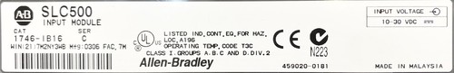 Lotto 5 moduli PLC ingresso DC Allen Bradley 1746-IB16 SLC 500 usati USA - Foto 3 di 6