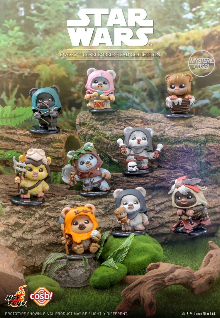 Hot Toys Star Wars Ewoks Cosbi Bobble-Head Collection Figure Set (Set of 8)