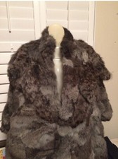 Vintage Dyed Rabbit Fur Cape Hong Kong 70’s Boho Hip Costume