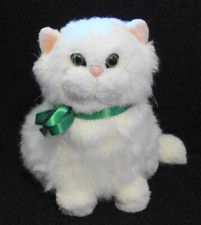 Vintage Stuffed Cat Kitty White Persian Dakin 1983 Korea