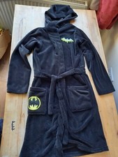 BATMAN DC COMICS Super Soft Hooded with Bat Ears DressingGown Boys 11-12 yrs VGC