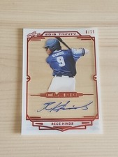 RECE HINDS 2019 LEAF TRINITY BASEBALL CLEAR ACETATE ROOKIE AUTOGRAPH AUTO #06/15