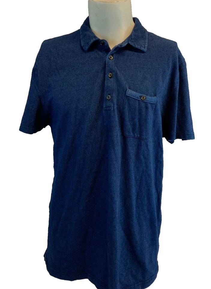 Camisa Polo Michael Bastian Para Hombre XL Azul Algodón Hecha en Perú Como Nueva YGI C0-445 Foto 2 de 4