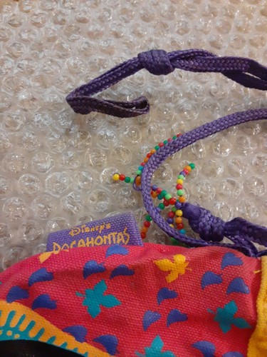 Disney's Pocahontas Bag Pocahontas Purse 90s Satchel Pink & Yellow Shoulder Bag - Picture 12 of 12