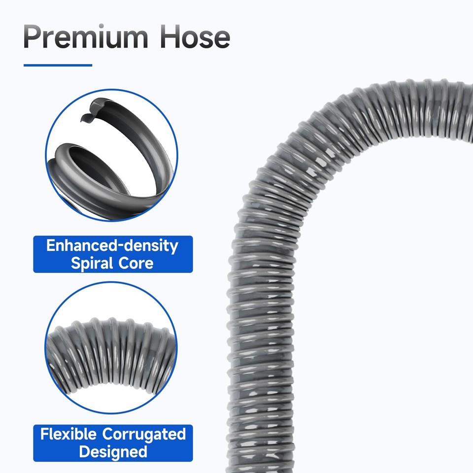 6 Ft Washing Machine Drain Hose, Universal Corrugated Discharge Hose