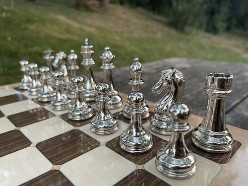 Luxury Chess Set with Storage Large Wooden Chess Board 14.5" Christmas Gift🎁 - Picture 4 of 9