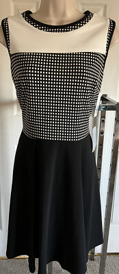 NWT Tash n Sophie black white a line dress Holiday party sleeveless knee 8 | eBay NWT Tash n Sophie black white a line dress Holiday party sleeveless knee 8 | eBay