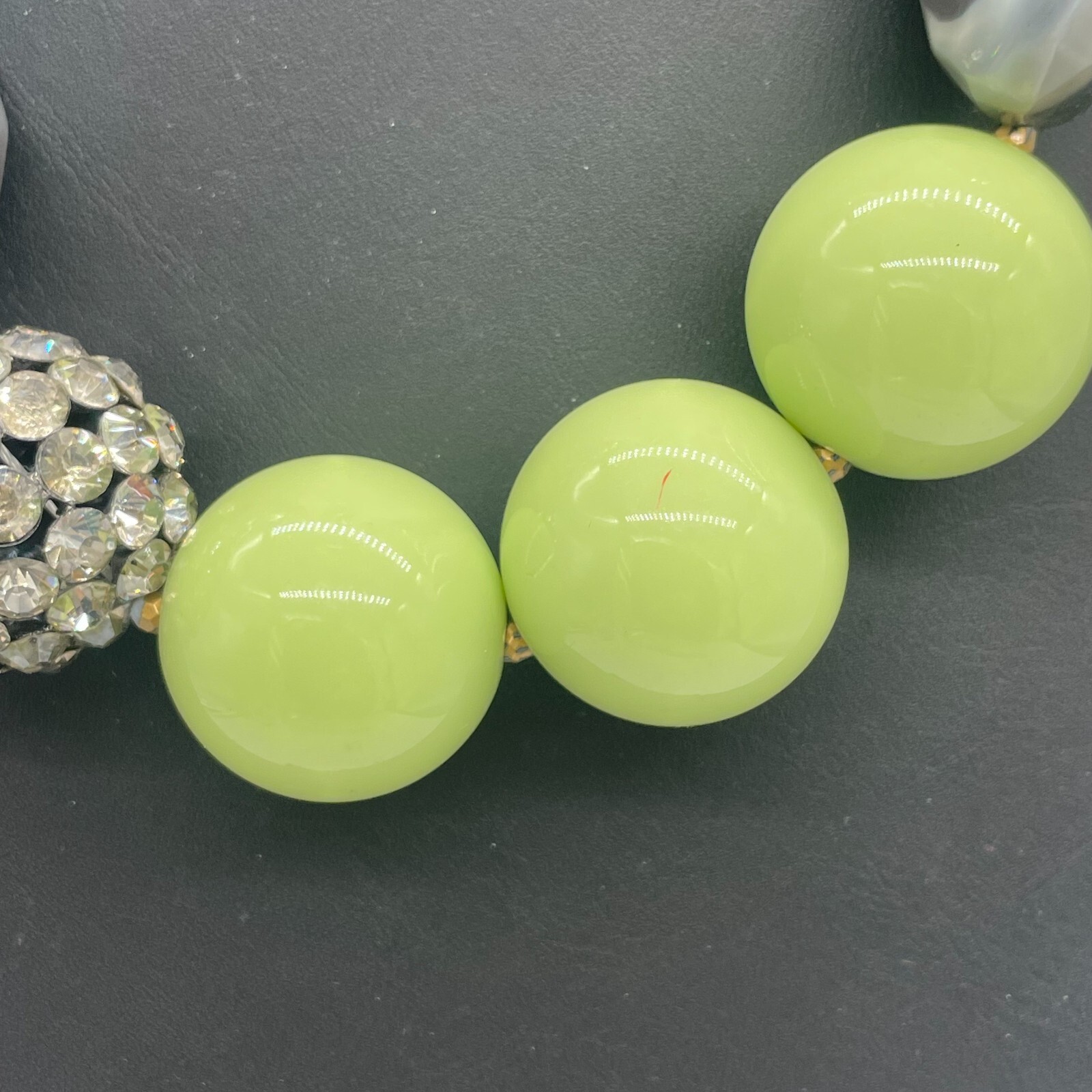 Multicolor Multi Shape Beaded Rhinestone Necklace… - image 6