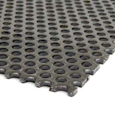 0.036" Thick x 0.125" Hole x 0.1875" Staggered Centers Carbon Steel Perforated